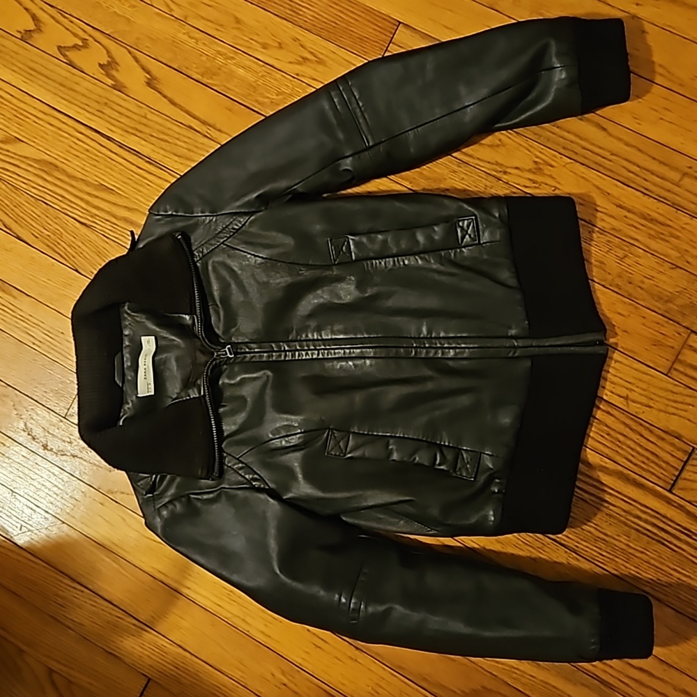Zara Basic Women's Leather Jacket...Size Small - image 1